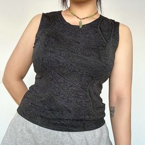 Vintage Mark Singer Softwear Petites Abstract Tank Top Large